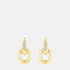 Image de l'article Boucles d'oreilles double maillon en métal de la marque Saint Laurent pour Femme - Saison Printemps-Été 2026 - Vue de Dos