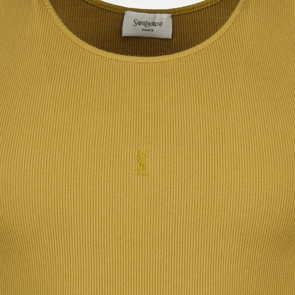 Image de l'article Débardeur Cassandre jaune de la marque Saint Laurent pour Homme - Saison Printemps-Été 2026 - Vue détaillée_2
