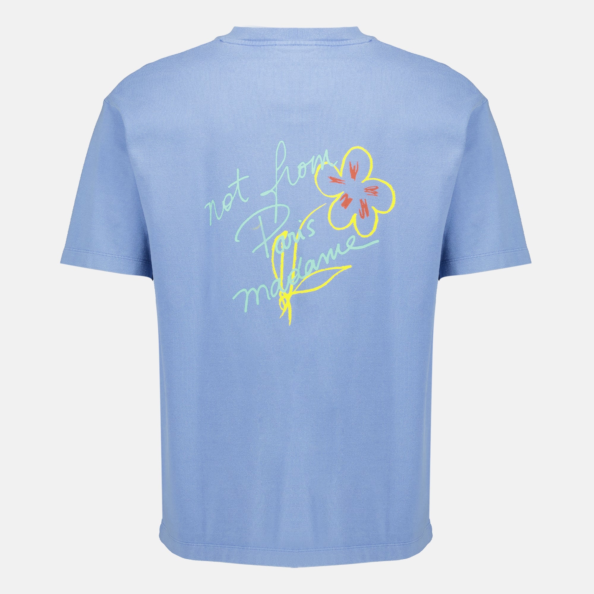 T-shirts Slogan Sketch Blue T-shirt Drole De Monsieur Bleu Homme