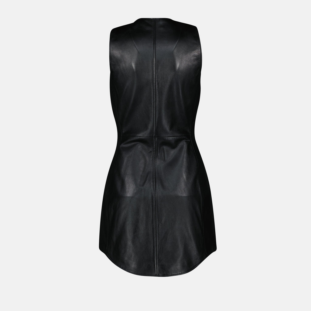 Robes Robe en cuir L-Ilith Diesel Noir Femme