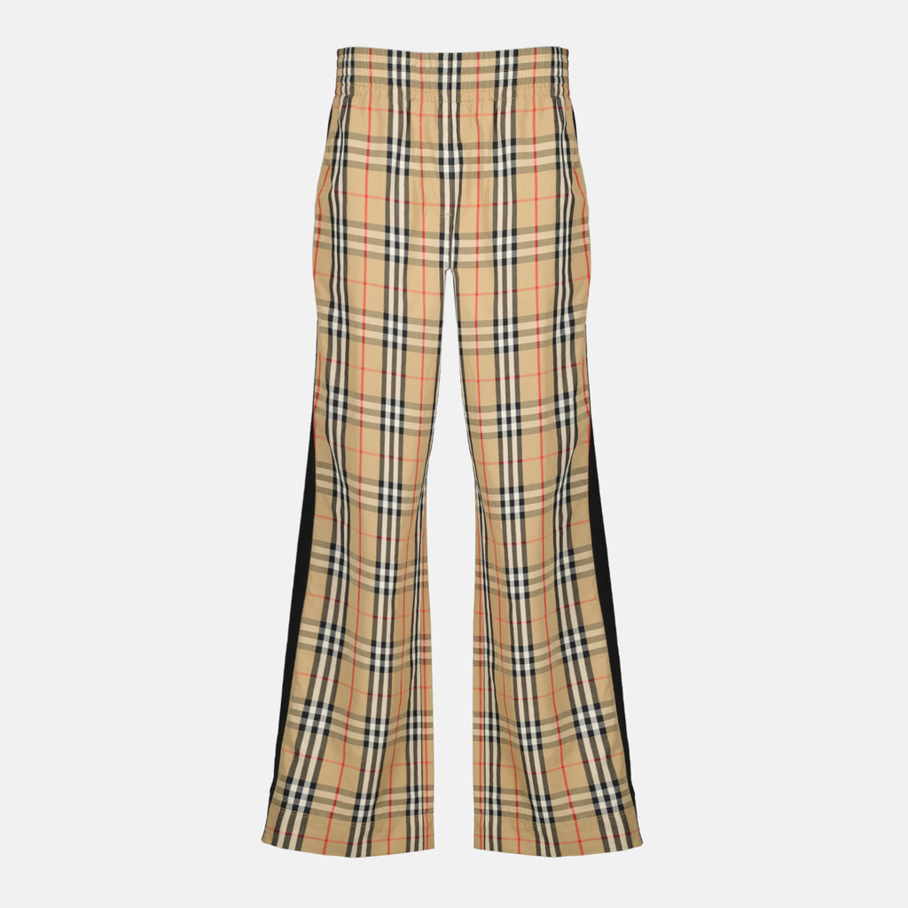 Image de l'article Pantalon Check en coton de la marque Burberry pour Femme - Saison Printemps-Été 2026 - Vue de Face