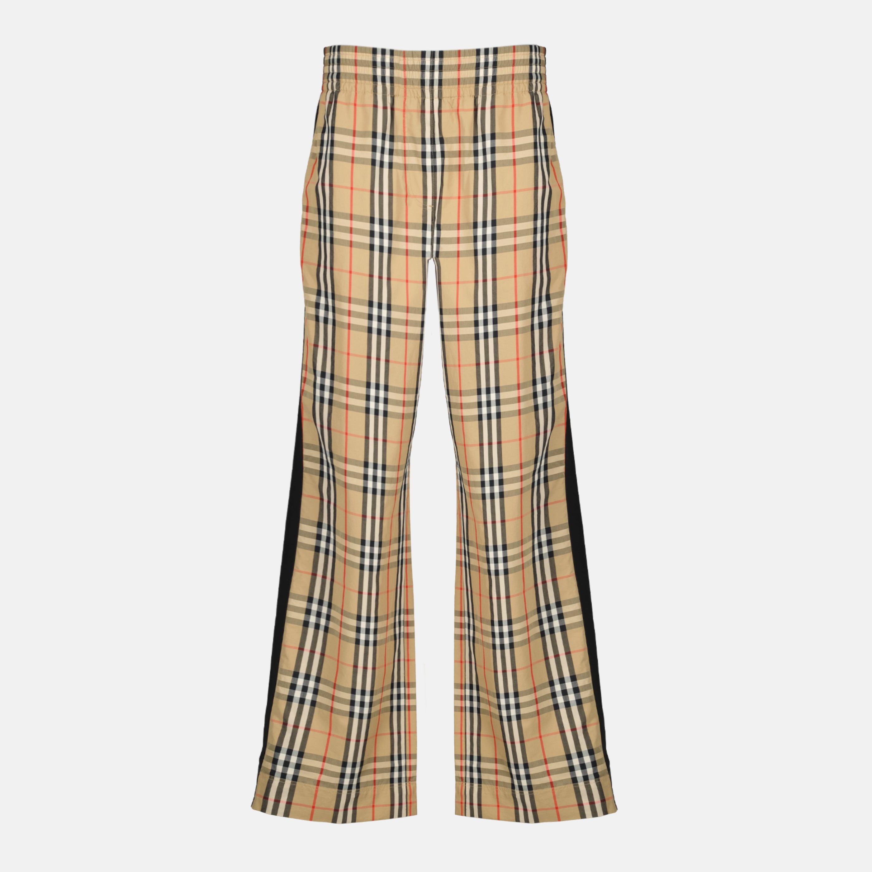 Image de l'article Pantalon Check en coton de la marque Burberry pour Femme - Saison Printemps-Été 2026 - Vue de Face