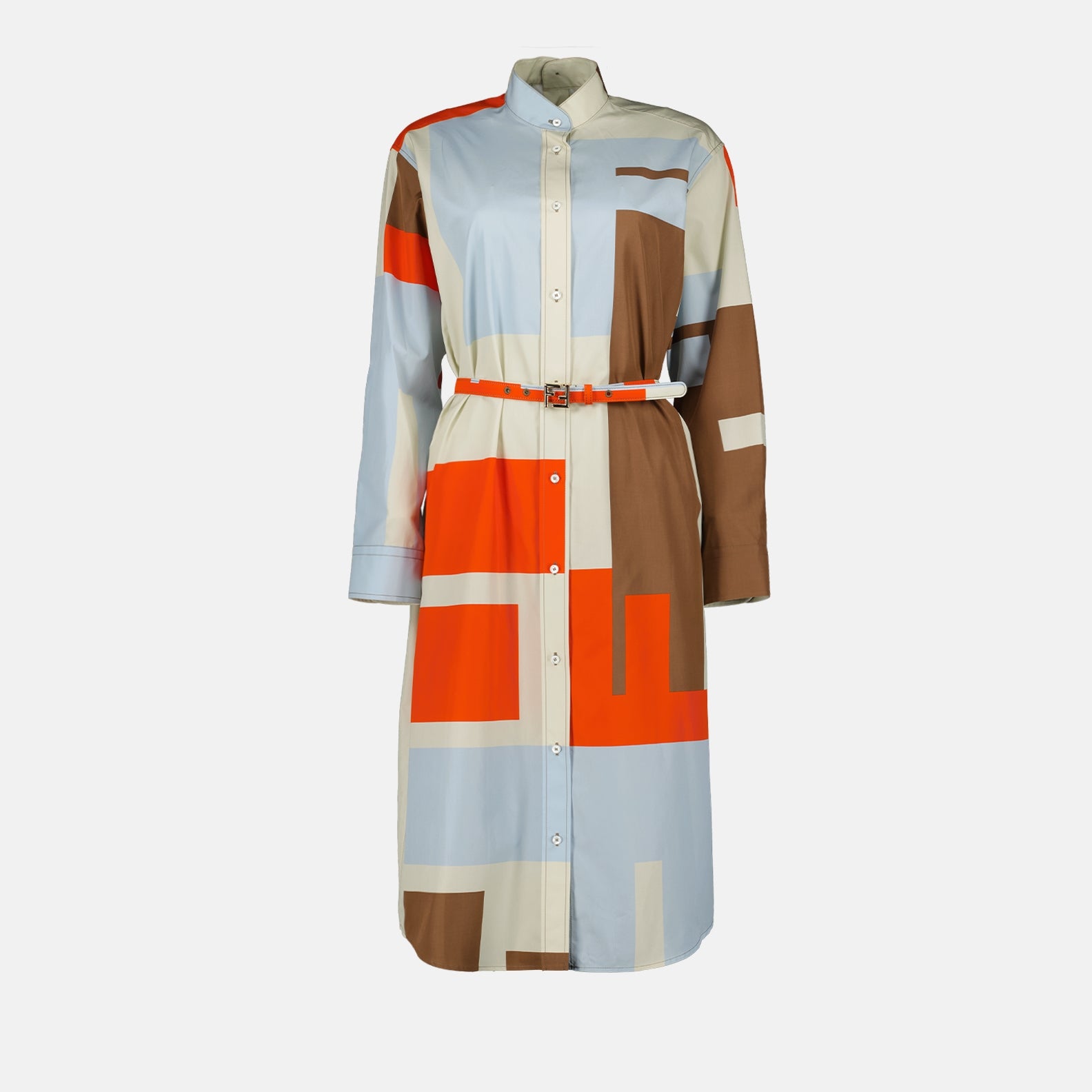 Vestidos Vestido com Impressão Puzzle Multicolorida Fendi Multicolorido Femme