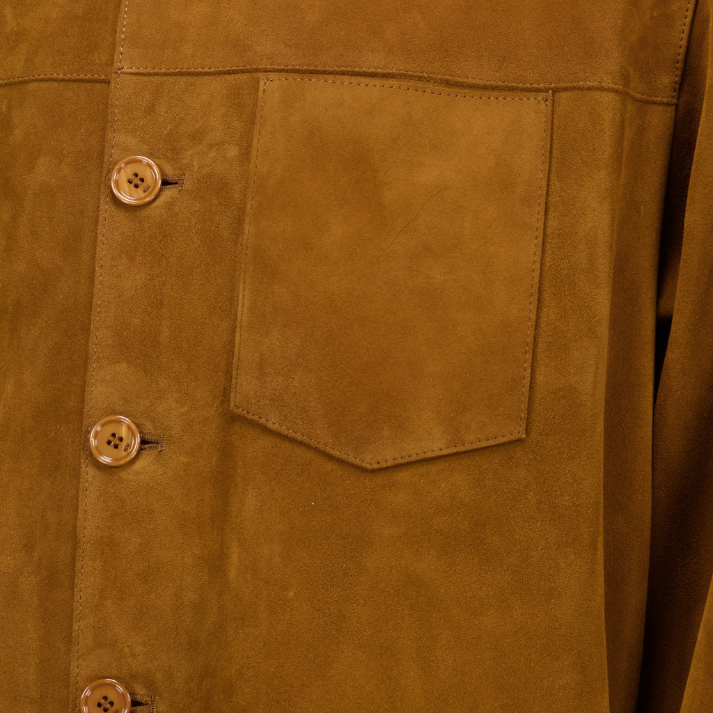 Manteaux Brown Suede Overshirt Ami PARIS Marron Unisexe