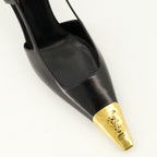 Escarpins Slingbacks Jeanne noir en cuir lisse Saint Laurent Noir Femme