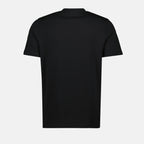 T-shirt T-Shirt con Logo Ricamato Moncler Nero Homme