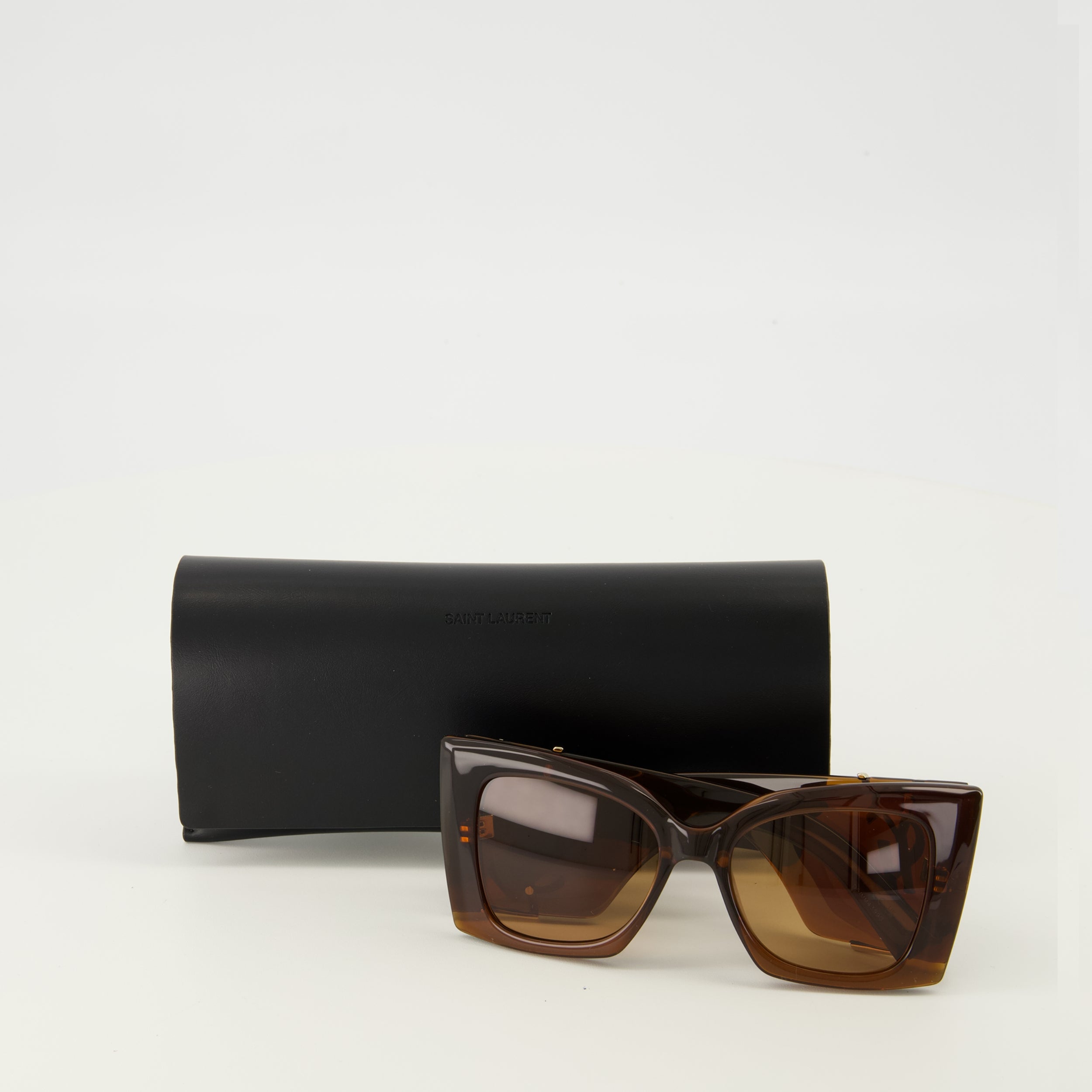 Image de l'article Lunettes de soleil SLM119 marron de la marque Saint Laurent pour Femme - Saison Printemps-Été 2026 - Vue détaillée_3