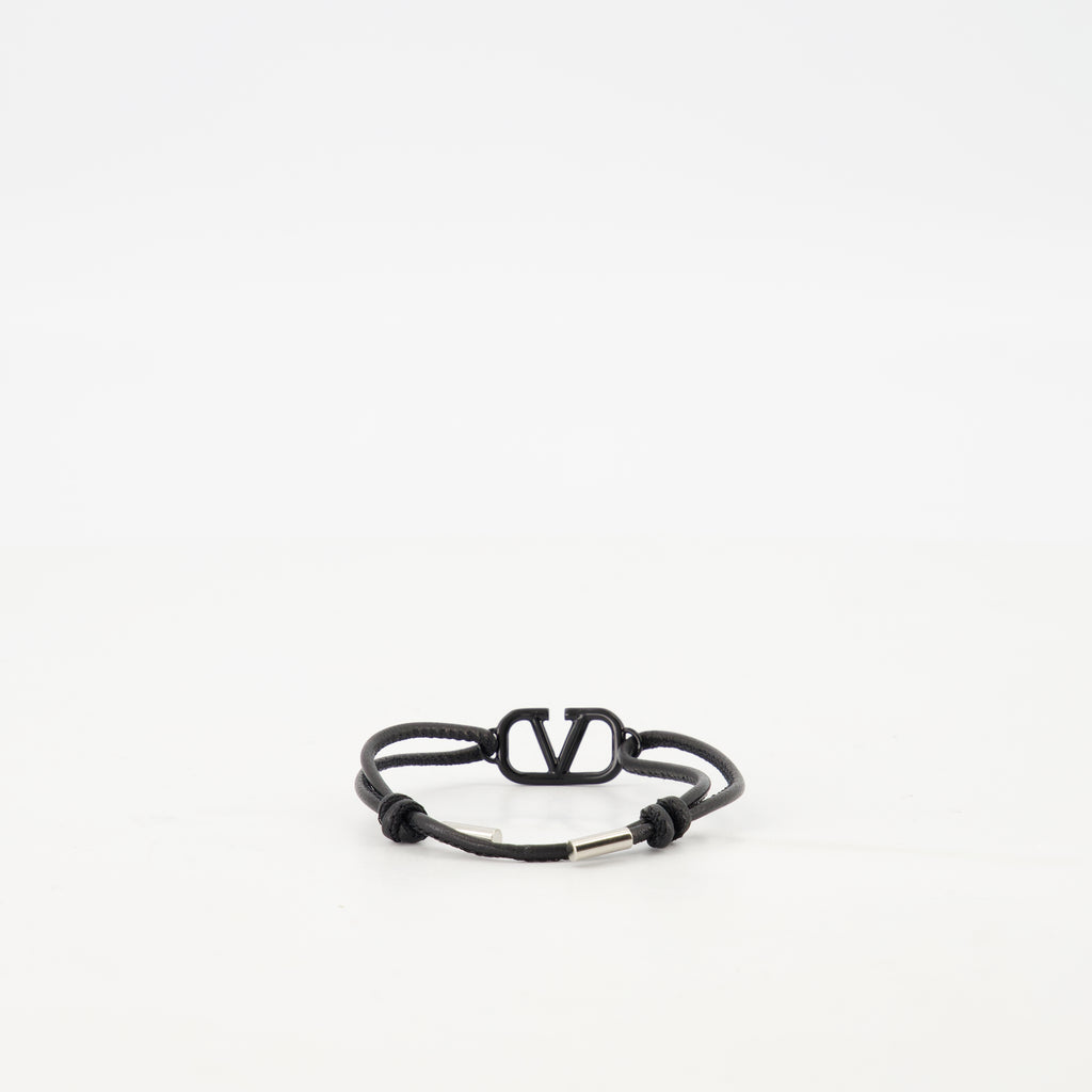 Bijoux Bracelet cordon VLogo Valentino Garavani Noir Homme