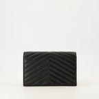 Bild der Kettenumschlagbrieftaschen der Marke Saint Laurent für Frauen - Herbst-Winter 2025 - Rückansicht