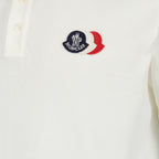 Polos Weißes Baumwoll-Piqué-Polo Moncler Blanc Homme