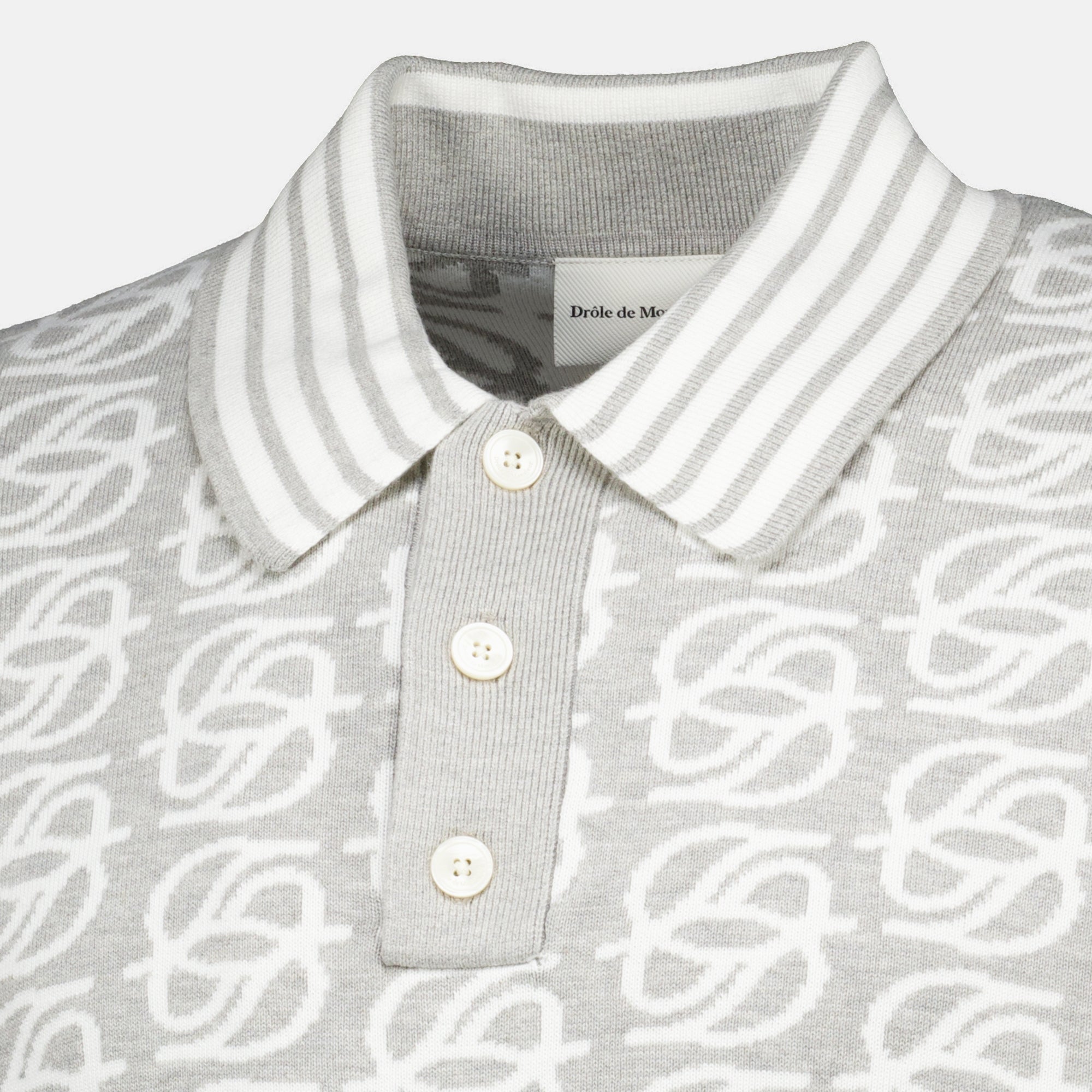 Maille D Miror Polo Gray in Maglia Drole De Monsieur Gris Homme