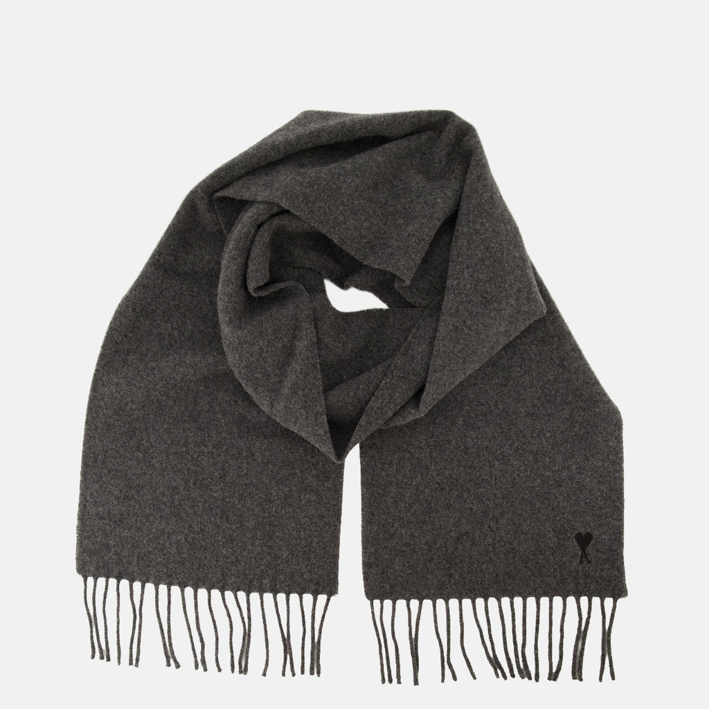 Écharpes, foulards et gants 회색 울 스카프 Ami PARIS Gris Unisexe