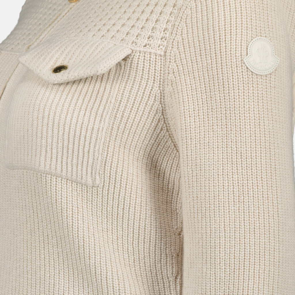 Bild des Moncler Damen-Jackets aus Wollmischung - Herbst-Winter 2025 - Detaillierte Ansicht 3