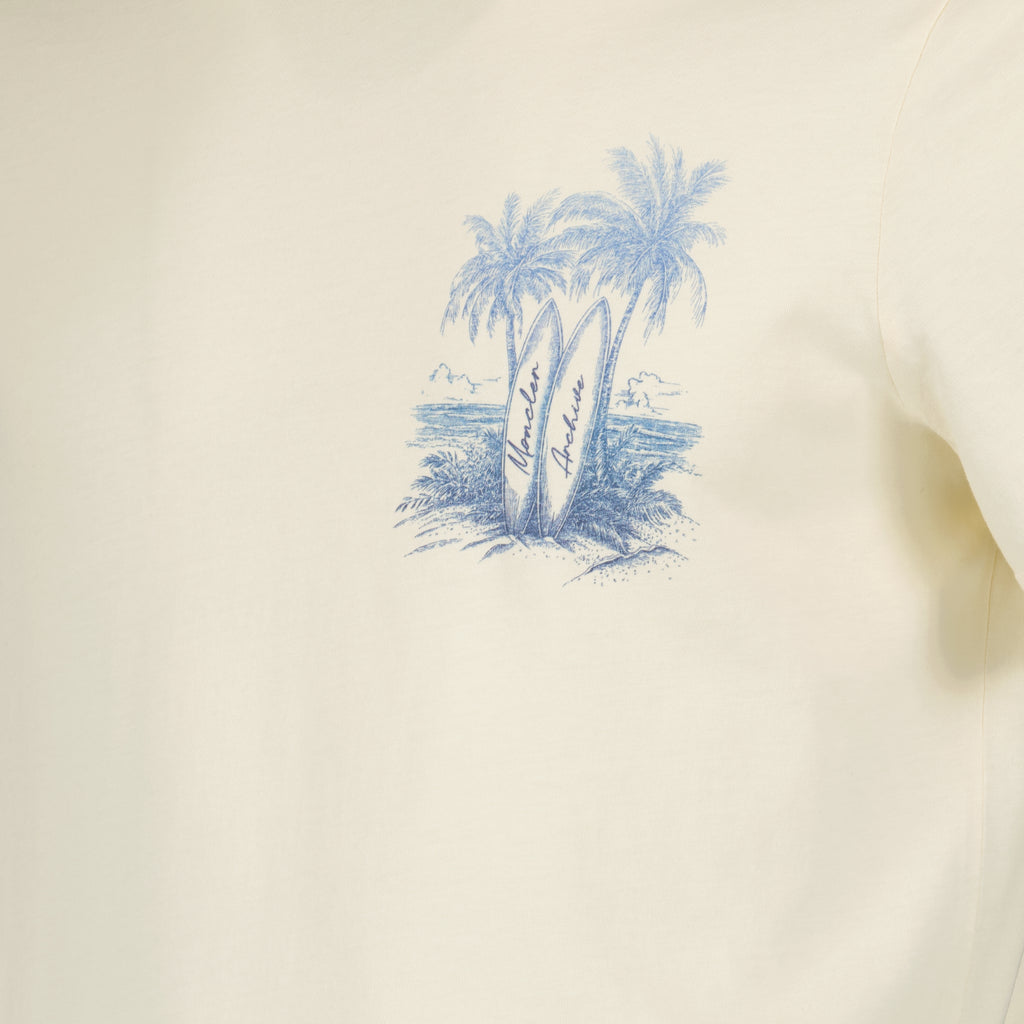 T-shirts T-Shirt Bege com Estampa Moncler Beige Homme