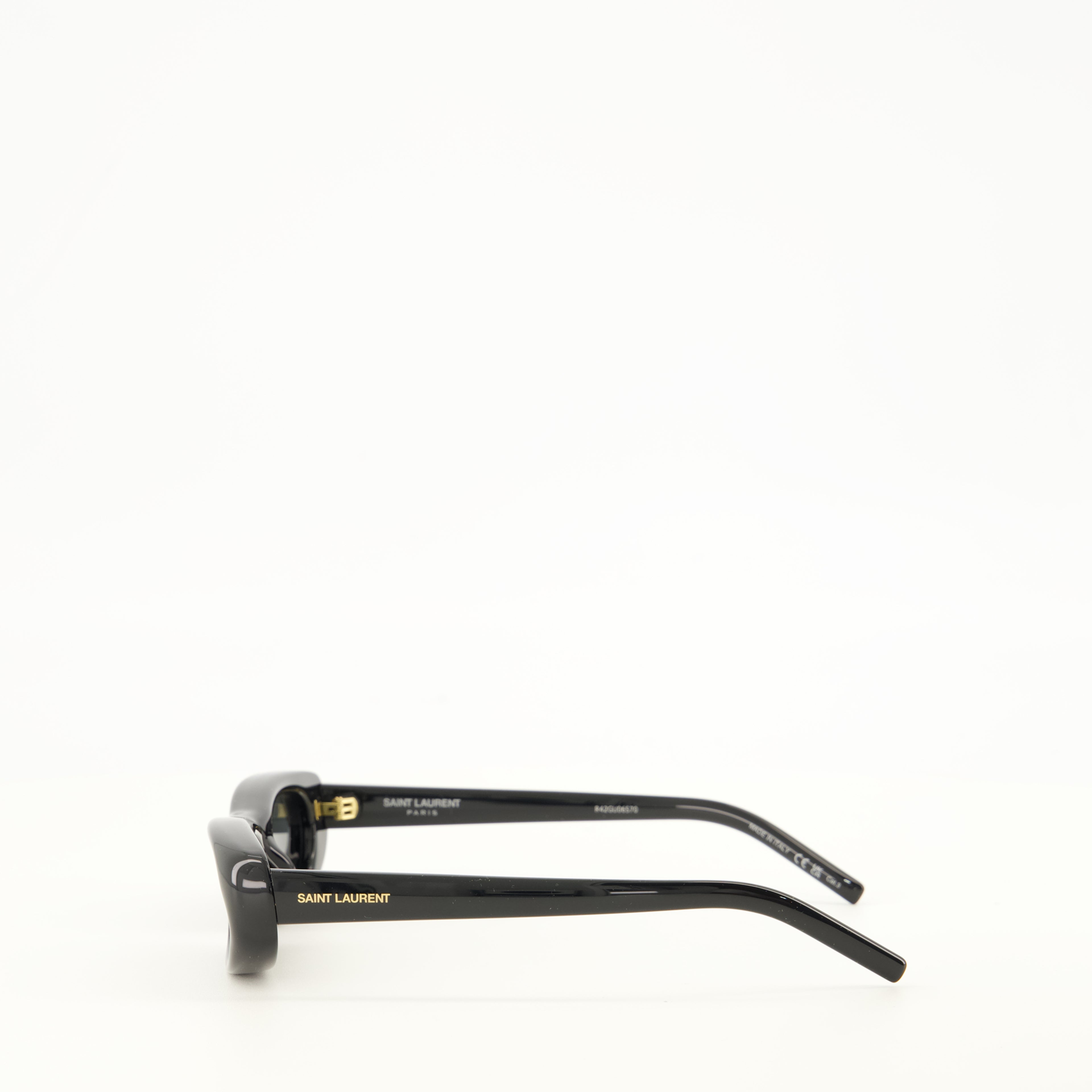 Lunettes SL 557 Shade Plump Óculos de Sol Pretos Saint Laurent Noir Unisexe