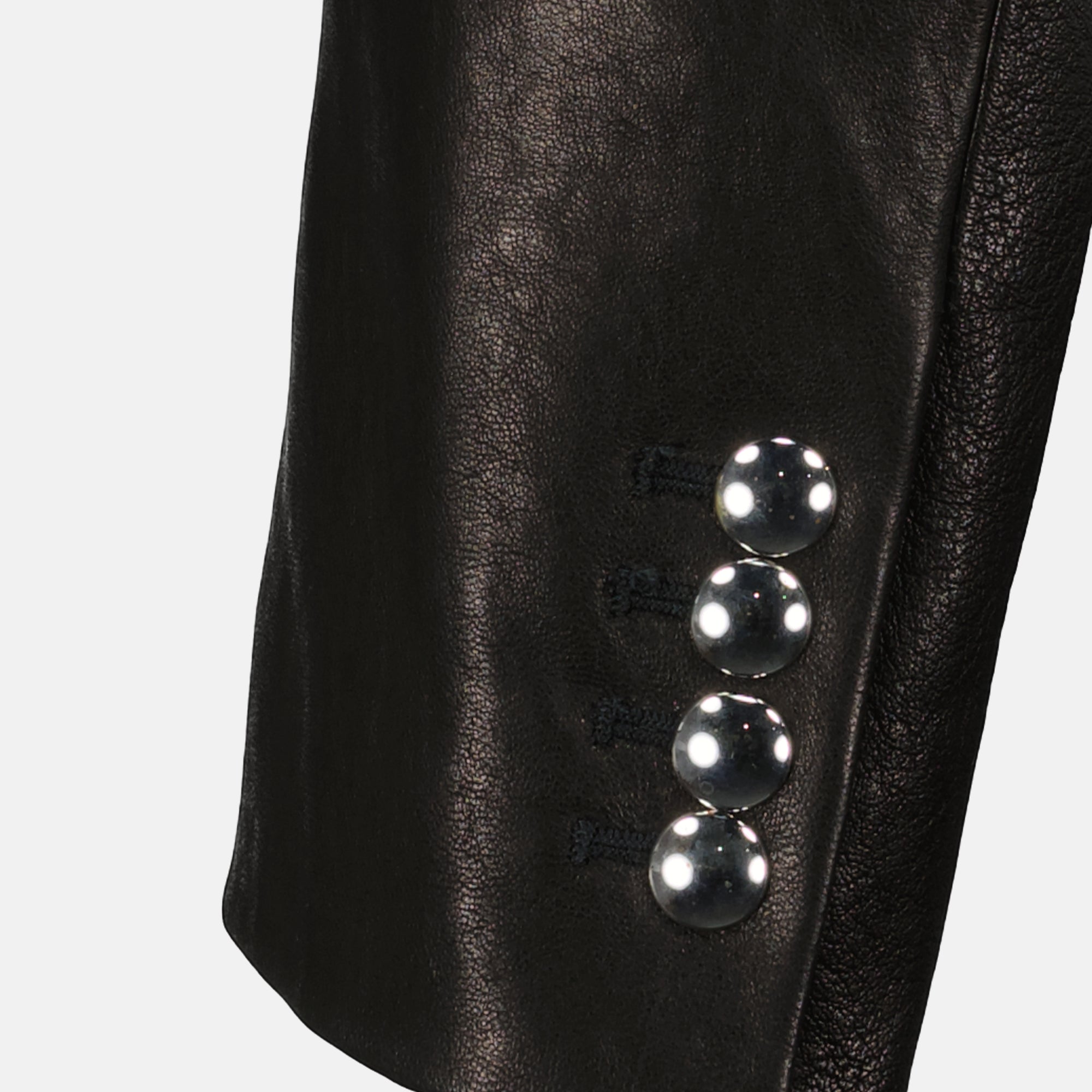 Image de l'article Veste Nara en cuir de la marque Khaite pour Femme - Saison Printemps-Été 2026 - Vue détaillée_2