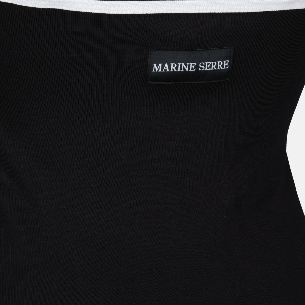 Robes Vestido Curto Moon Sem Costas Preto Marine Serre Noir Femme