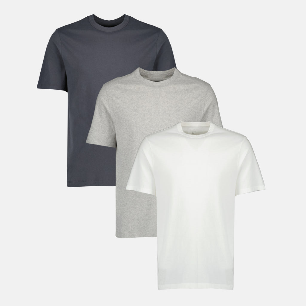 T-shirts Lot de trois t-shits blan, gris et gris foncé en coton Officine Générale Gris Homme