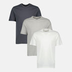 T-shirts Lot de trois t-shits blan, gris et gris foncé en coton Officine Générale Gris Homme