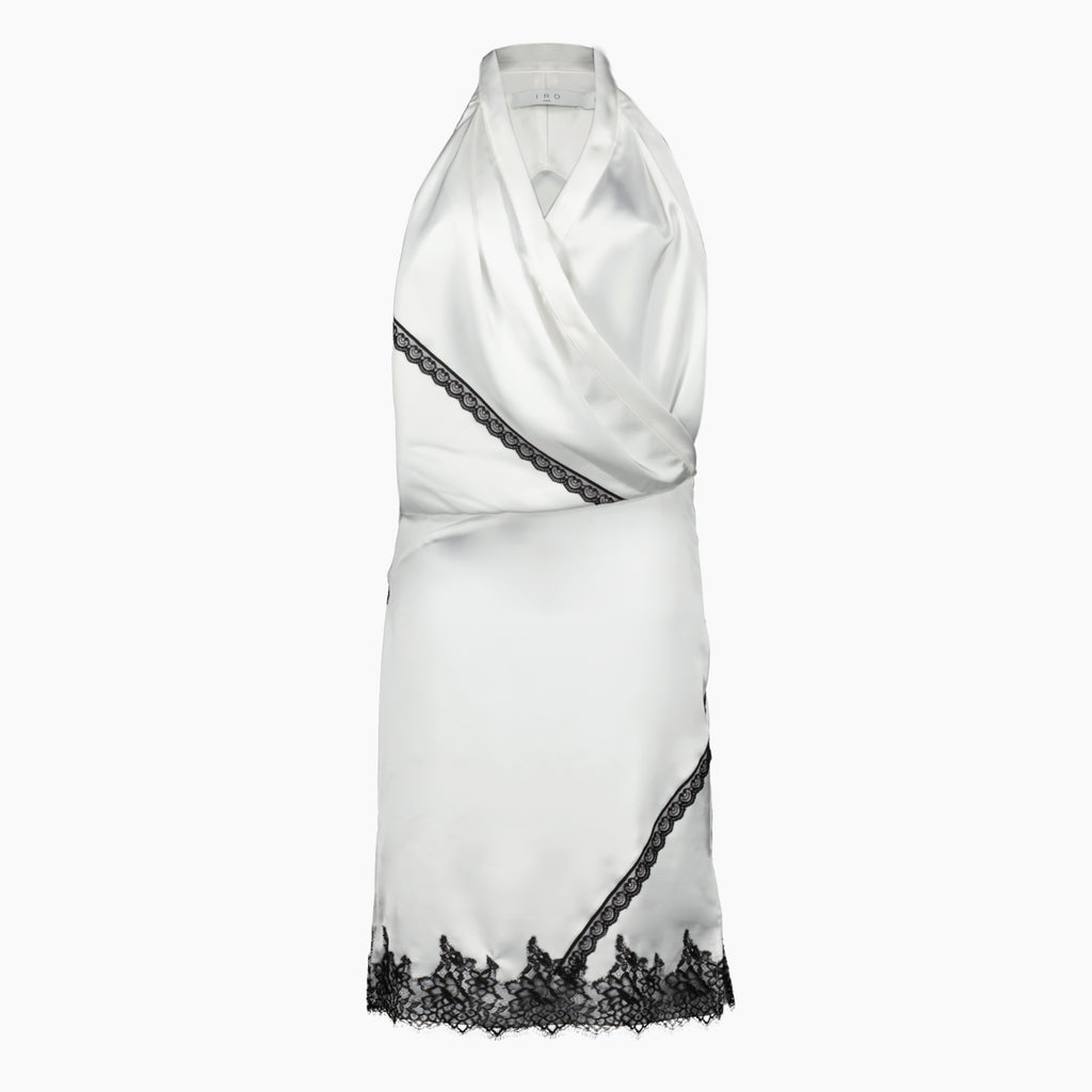 Robes Robe midi drapée effet satiné blanche Iro Blanc Femme