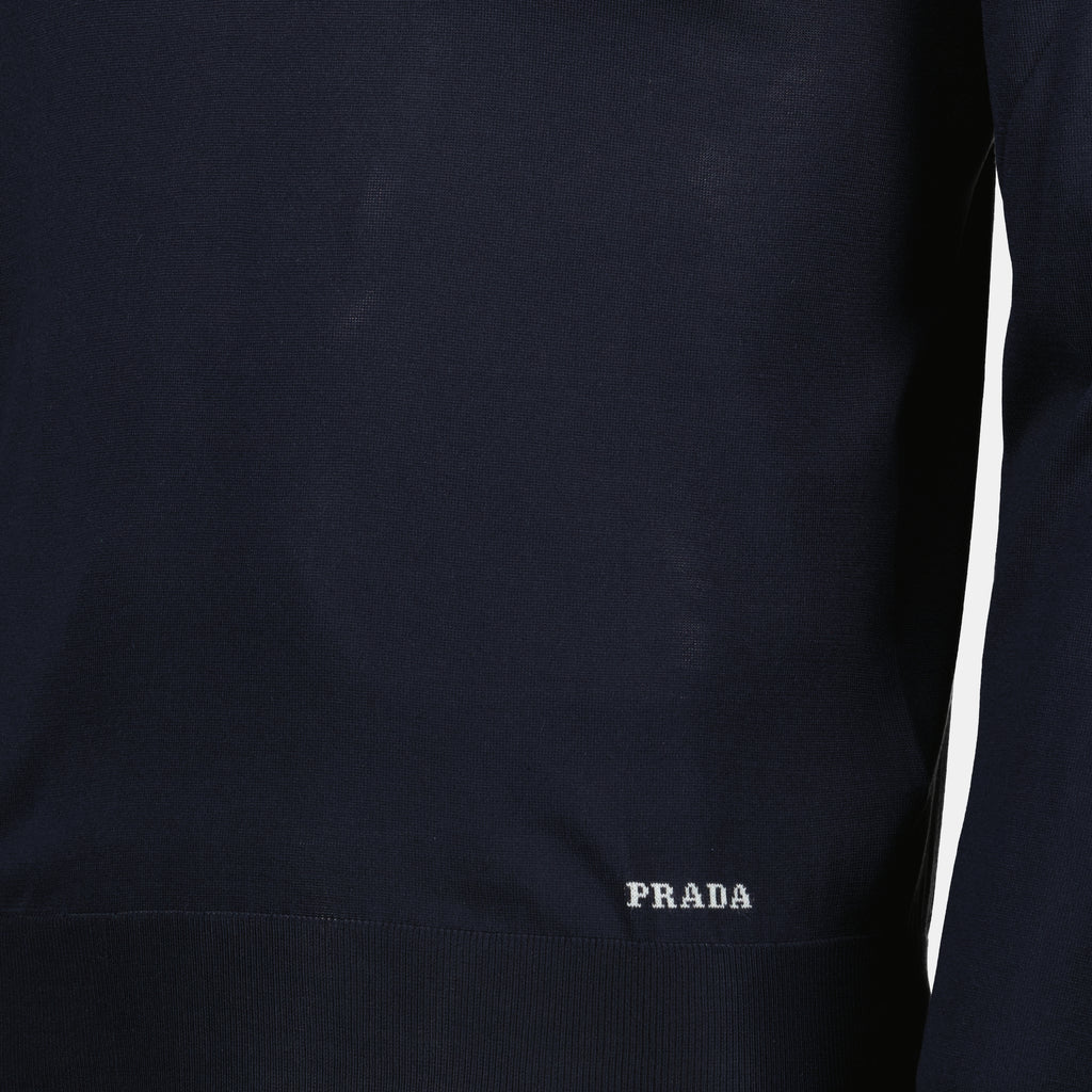 Maille Pull en soie Prada Bleu foncé Homme
