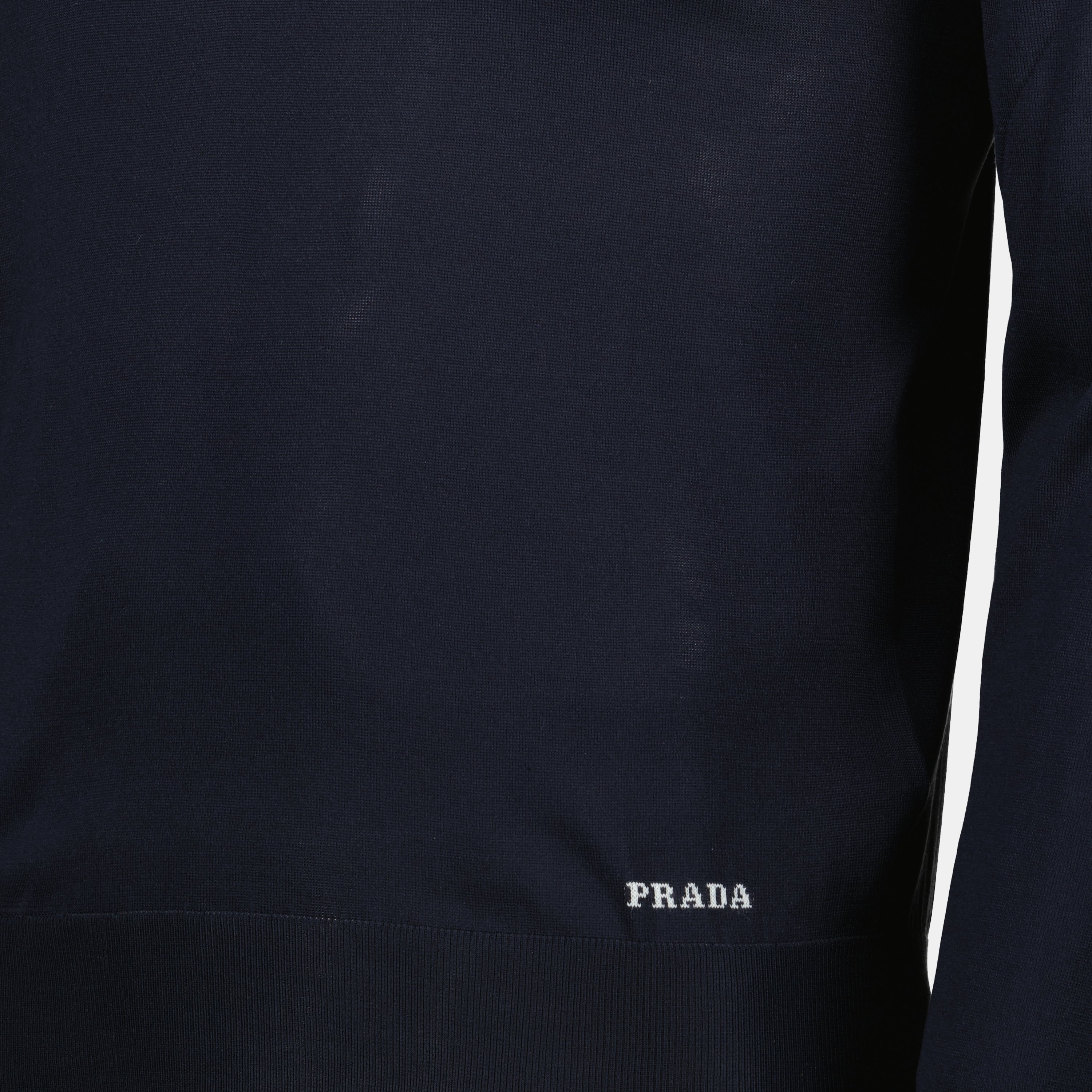 Maille Pull en soie Prada Bleu foncé Homme