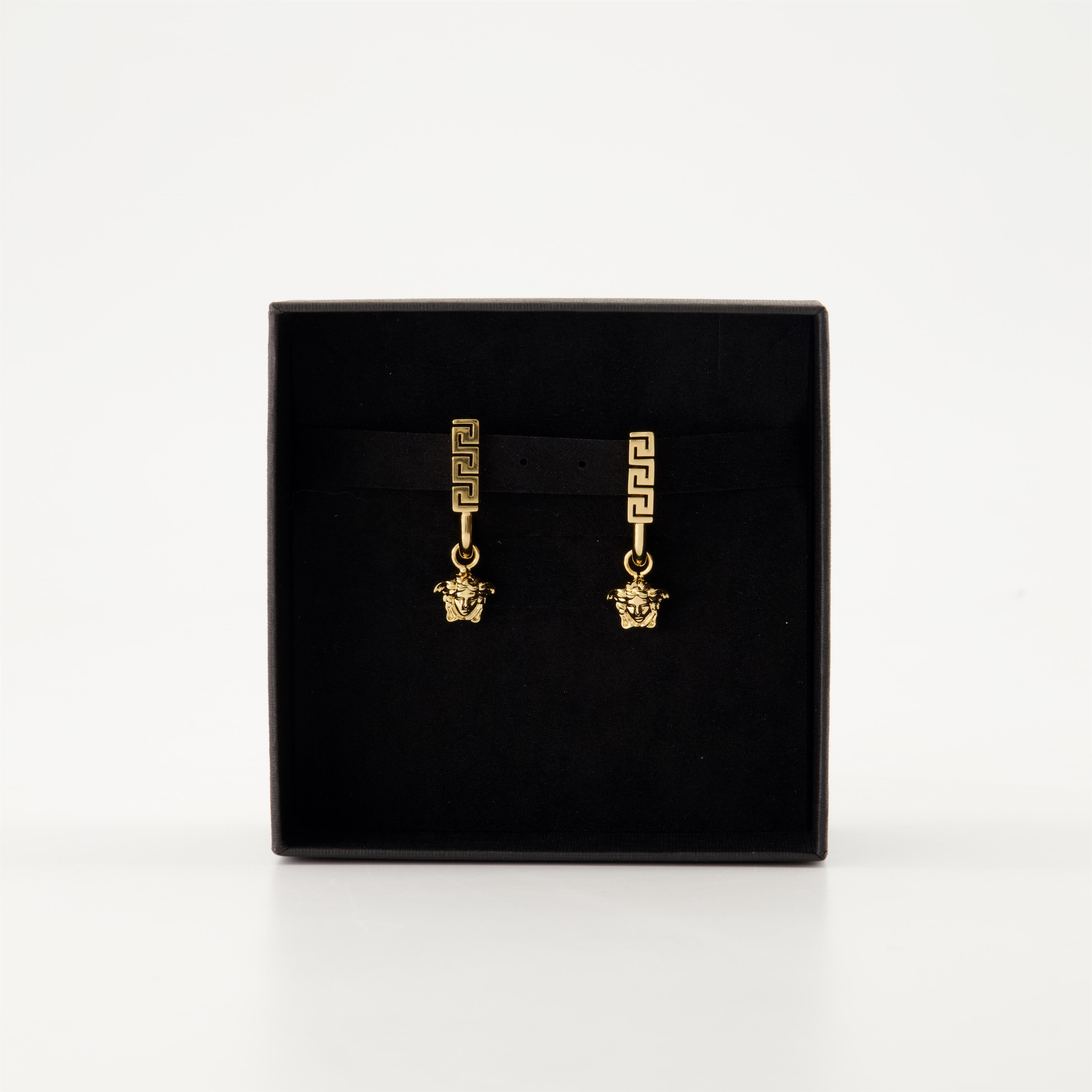 Bijoux Boucles d'oreilles Medusa Greca Versace Doré Femme