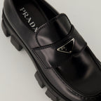 Mocassins Mocassins Monolith Prada Noir Homme