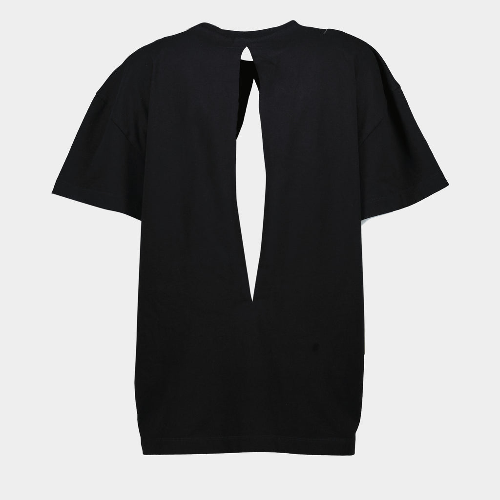 T-shirts T-shirt ouvert Mm6 Noir Femme