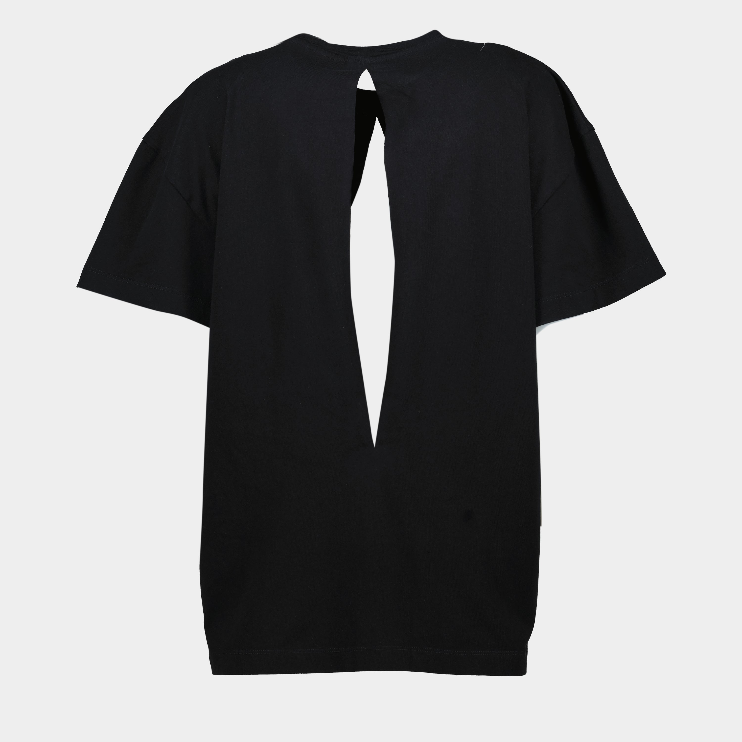 T-shirts T-shirt ouvert Mm6 Noir Femme