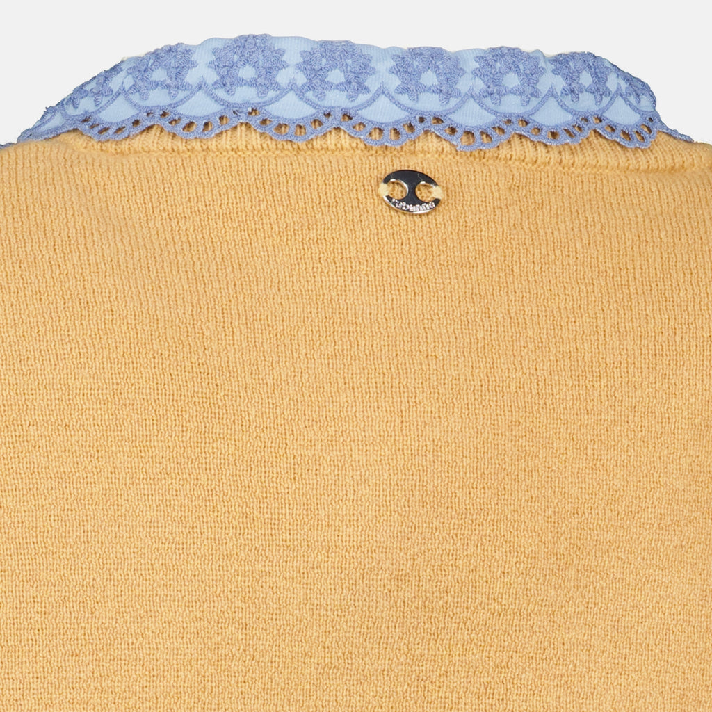 Maille Cardigã de Lã Camel Rabanne Jaune Femme