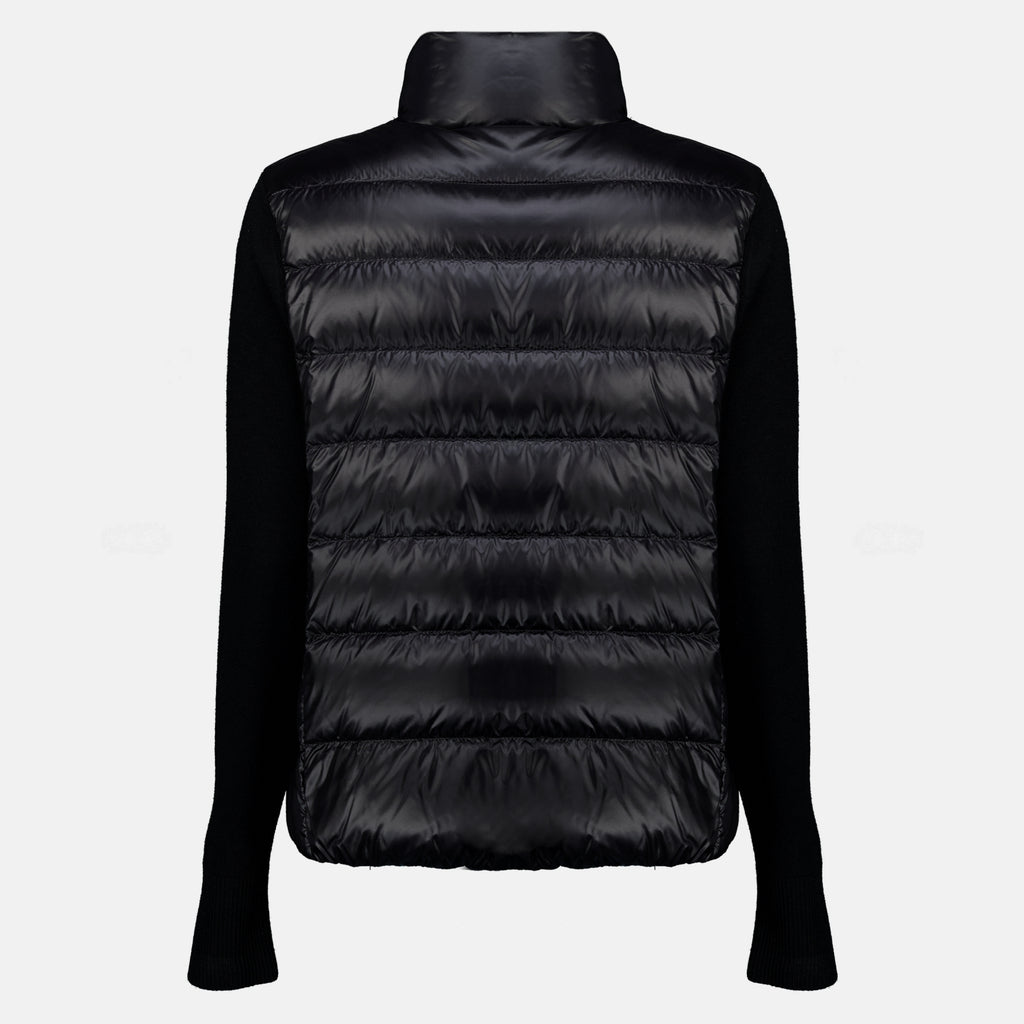 Vestes Cardigan bi-matière noir Moncler Noir Femme