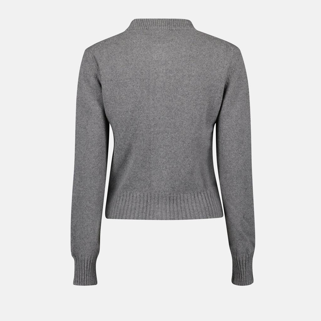 Maille Cardigan Ami de Coeur en cachemire Ami PARIS Gris Femme