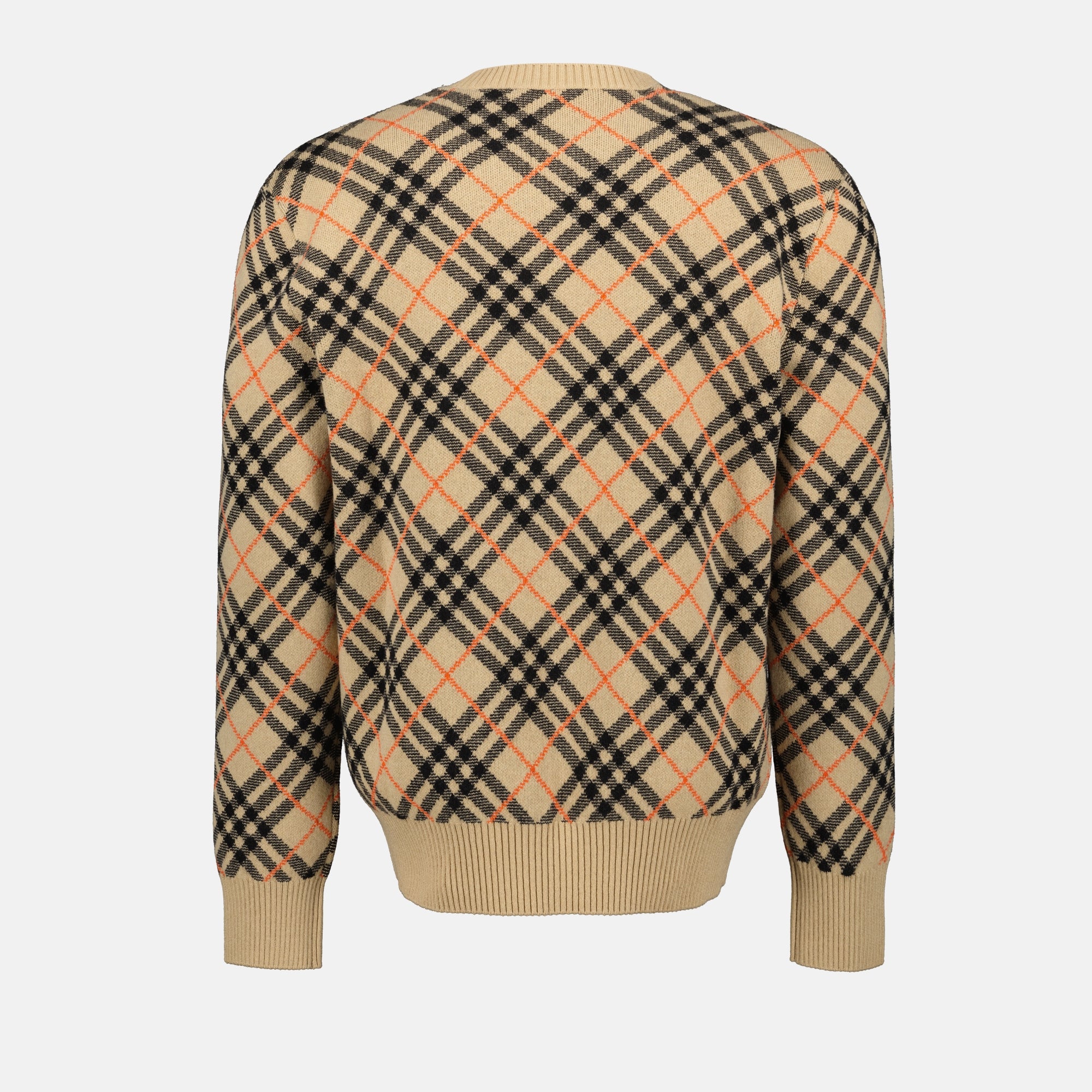 Maille Pull à carreaux Burberry Beige Homme