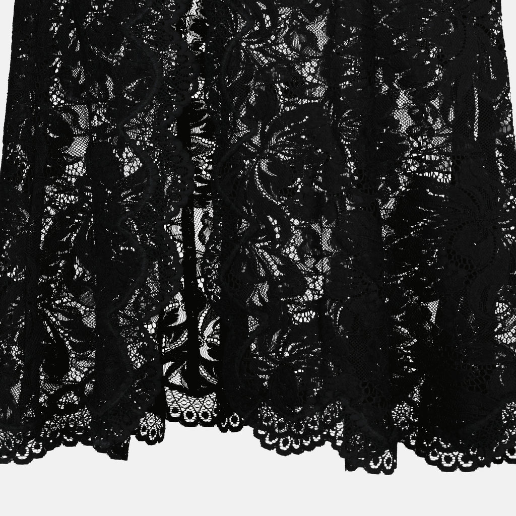 Image de l'article Jupe midi en jersey et dentelle noir de la marque Rabanne pour Femme - Saison Printemps-Été 2026 - Vue détaillée_2