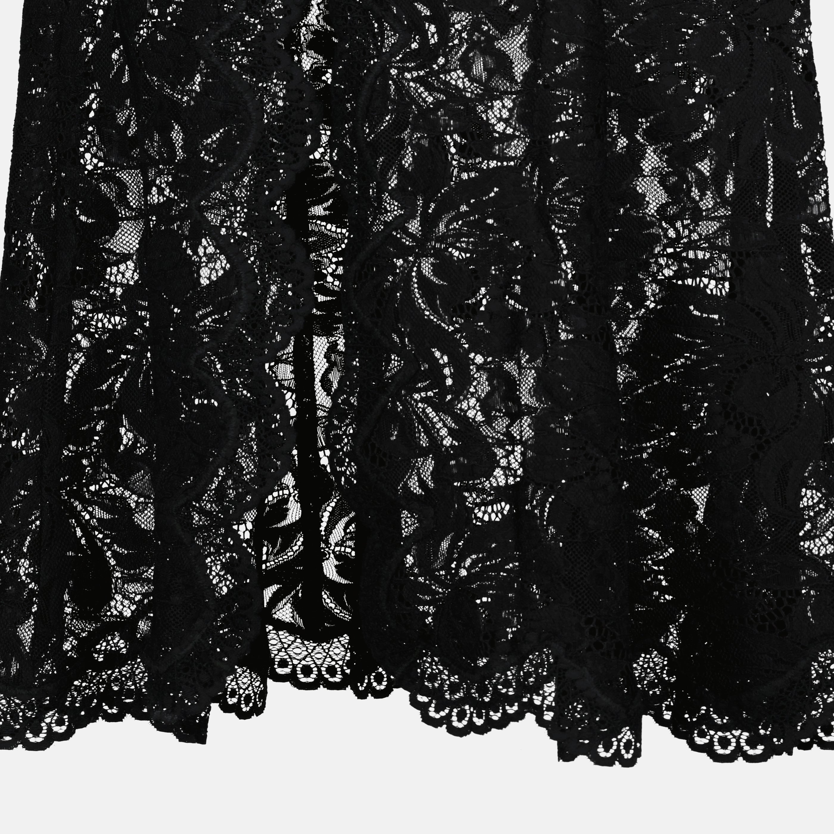 Image de l'article Jupe midi en jersey et dentelle noir de la marque Rabanne pour Femme - Saison Printemps-Été 2026 - Vue détaillée_2