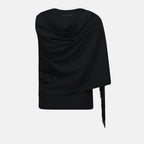 Tops T-shirt à franges Mm6 Noir Femme