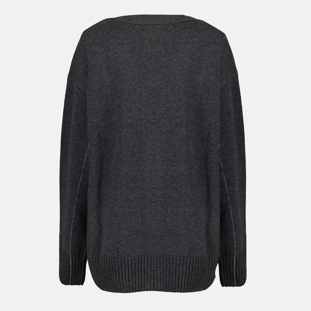 Image de l'article Cardigan en laine de la marque Rabanne pour Femme - Saison Automne-Hiver 2025 - Vue détaillée_2