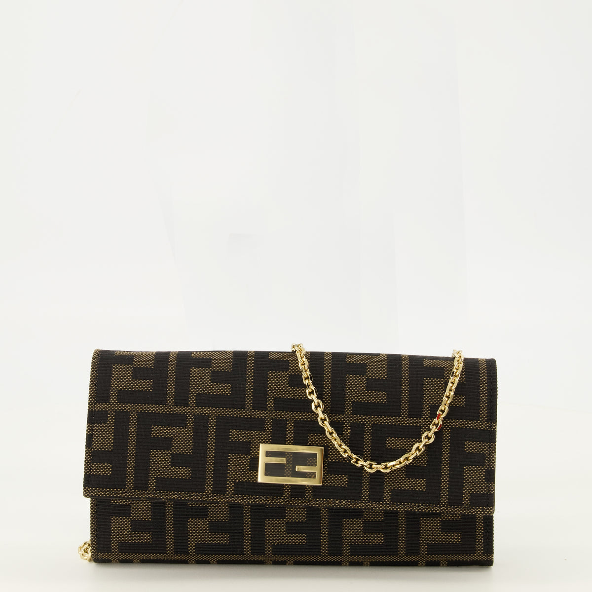 Petite maroquinerie FF Chain Wallet Fendi Marron Femme