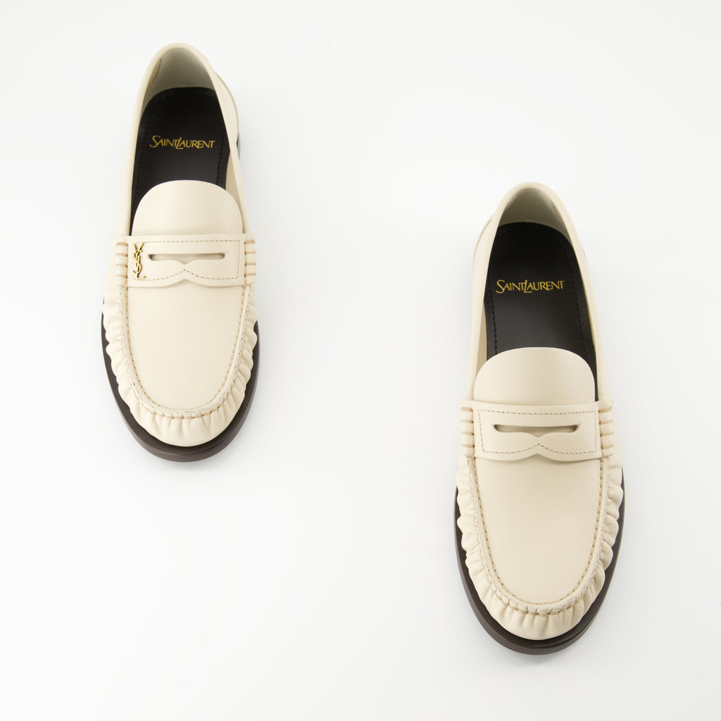 Loafer Laurent Loafers Saint Laurent Weiß Frauen