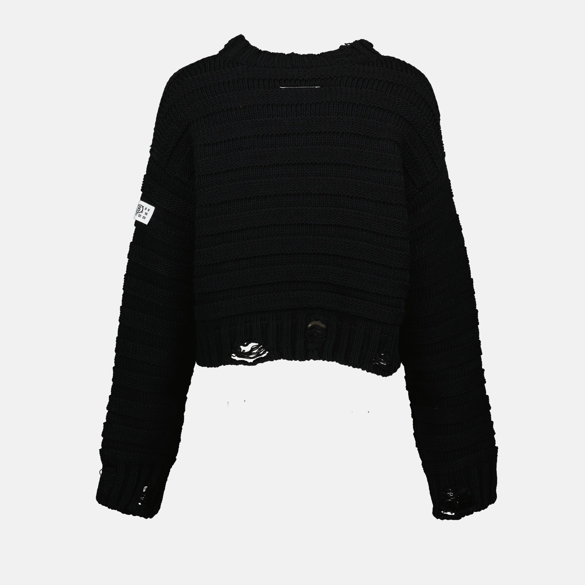 Maille Suéter de Lana Mm6 Noir Femme