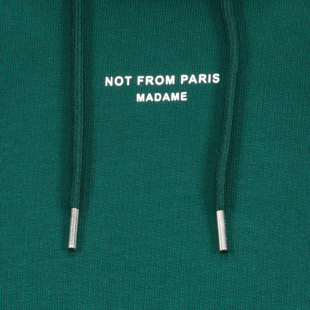 Image de l'article Sweat à capuche Slogan Classique vert de la marque Drole De Monsieur pour Homme - Saison Printemps-Été 2026 - Vue détaillée_2