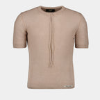 Camisetas Sweater em Malha Fendi Bege Homme