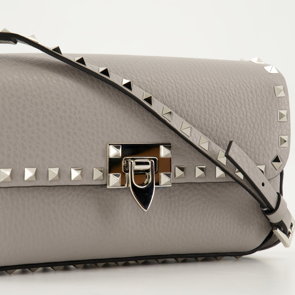 Umhängetaschen Rockstud Schultertasche Valentino Garavani Grau Femme