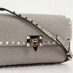 Umhängetaschen Rockstud Schultertasche Valentino Garavani Grau Femme
