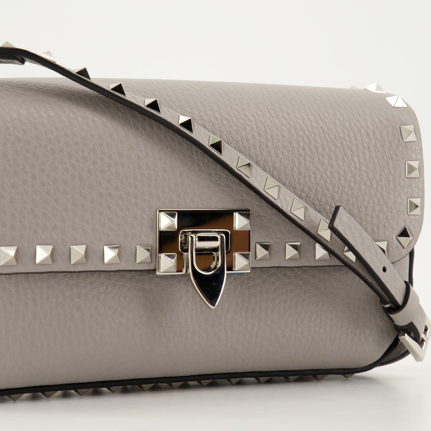 Umhängetaschen Rockstud Schultertasche Valentino Garavani Grau Femme