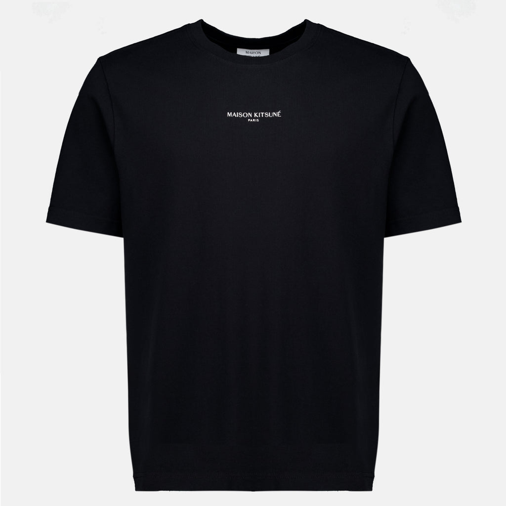 T-shirts T-shirt brodé noir Maison Kitsune Noir Homme