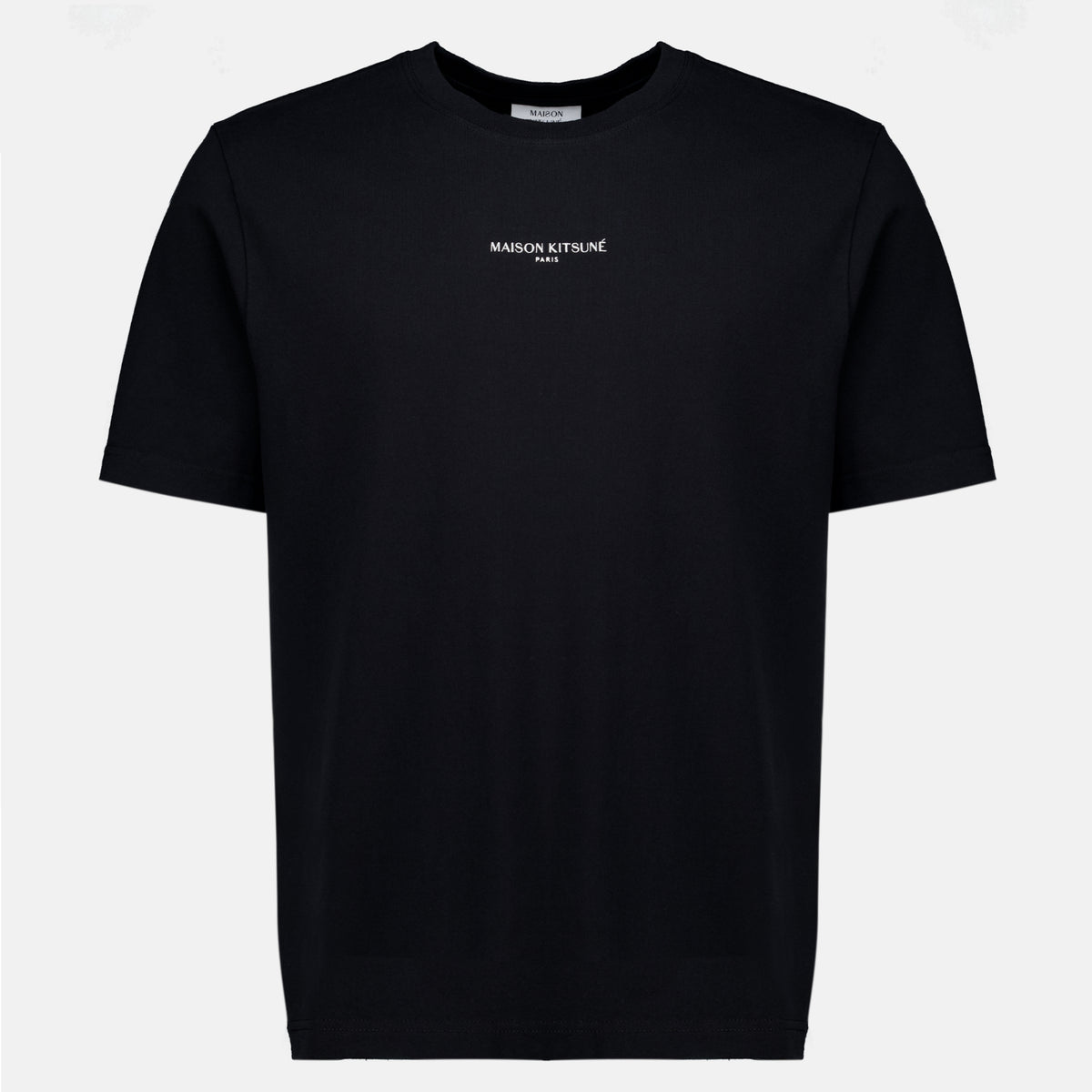T-shirts T-shirt brodé noir Maison Kitsune Noir Homme