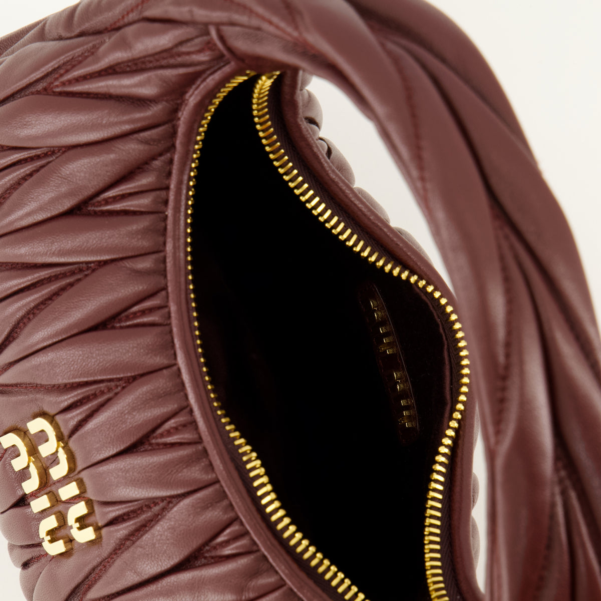 Sacs à main et épaule Borsa Hobo Wander Bordeaux Miu Miu Bordeaux Femme