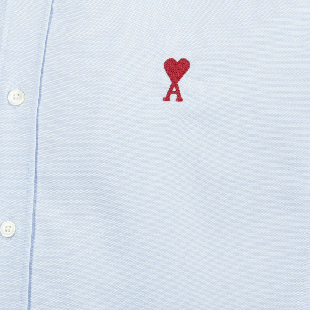 Camisas Camisa de Algodão Ami PARIS Azul Unissex